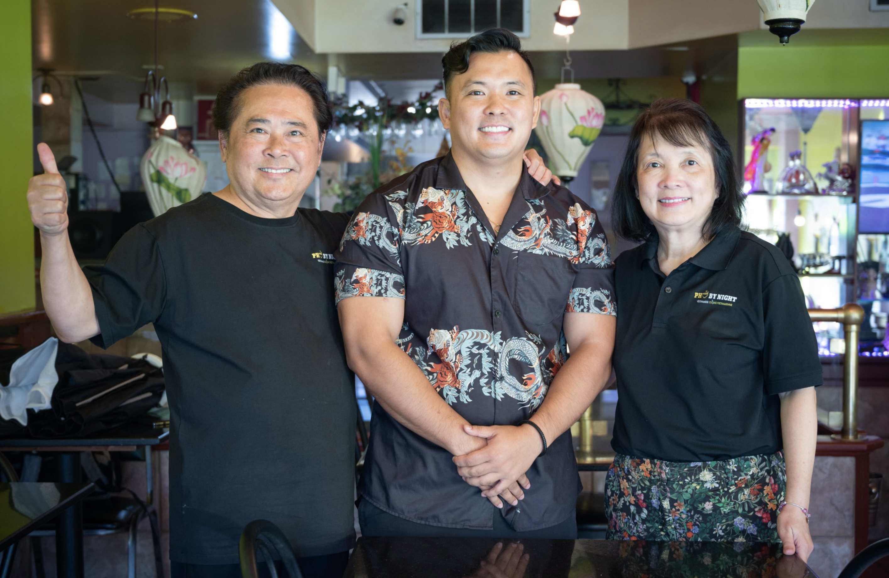 The Pho By Night Family - An Van, Nga Luu, and their son