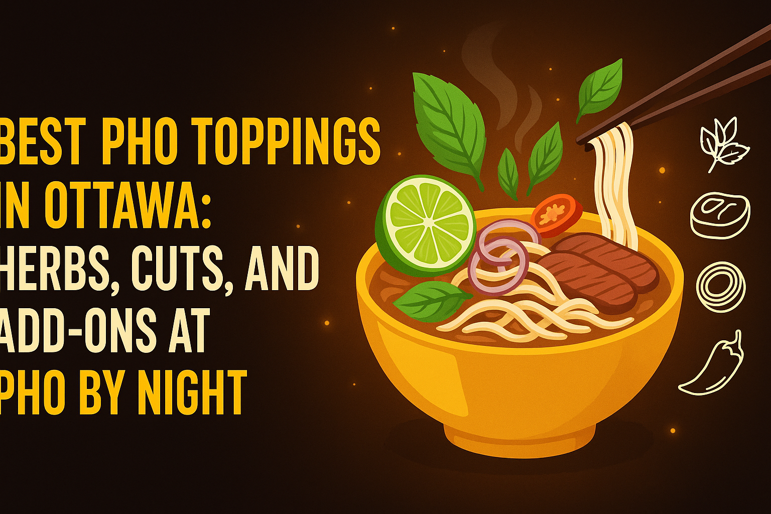 Best Pho Toppings in Ottawa: Herbs, Cuts, and Add-Ons at Pho By Night - Pho By Night Vietnamese restaurant Ottawa
