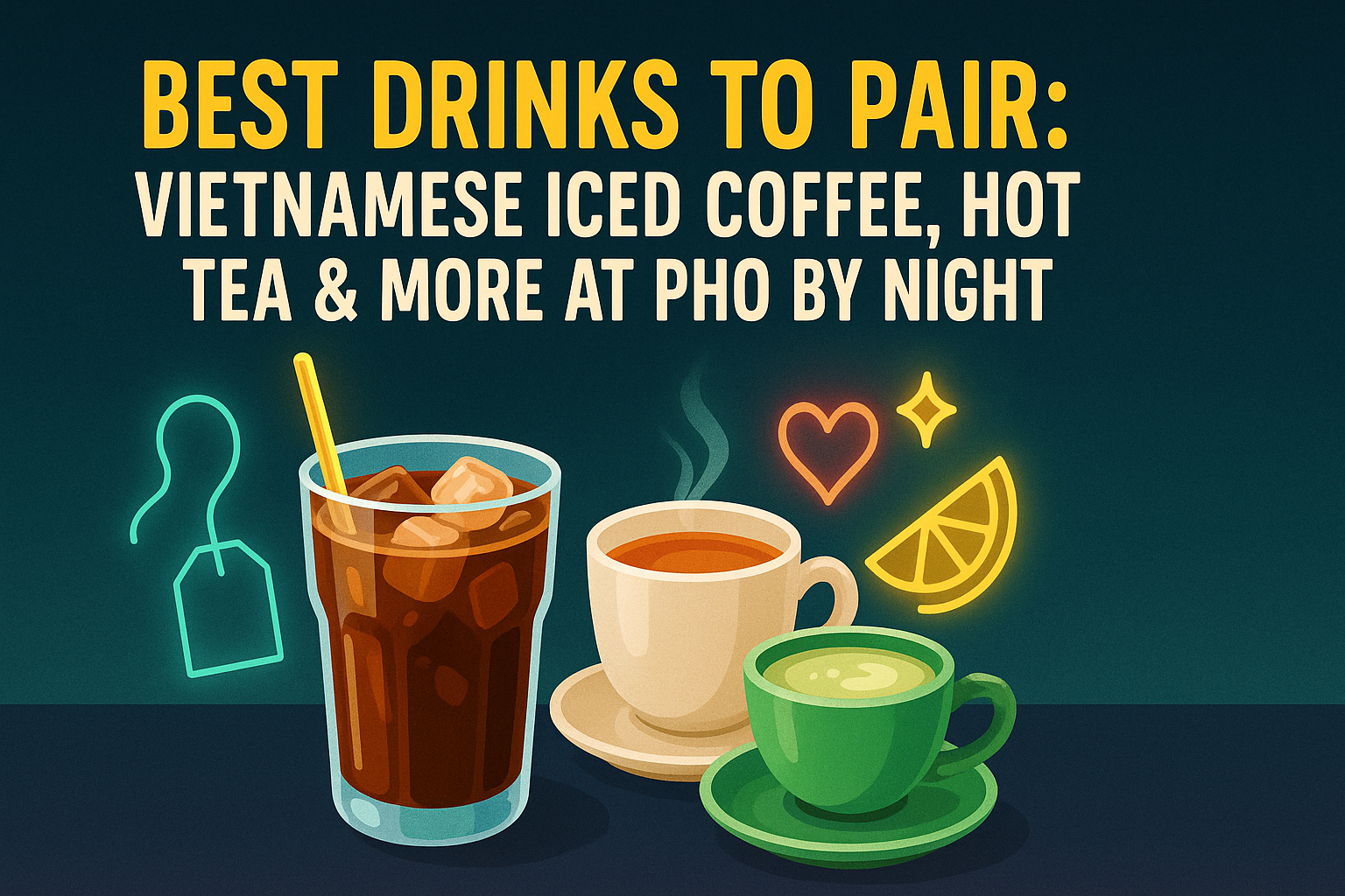 Best Drinks to Pair: Vietnamese Iced Coffee, Hot Tea & More at Pho By Night - Pho By Night Vietnamese restaurant Ottawa
