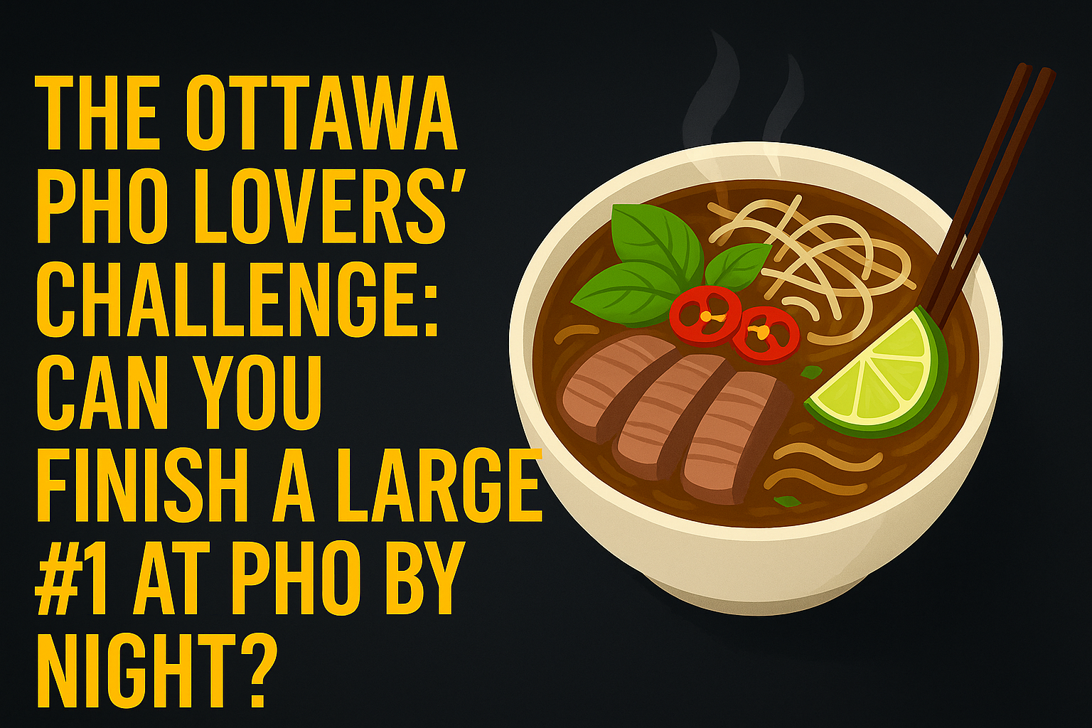 The Ottawa Pho Lovers’ Challenge: Can You Finish a Large #1 at Pho By Night? - Vietnamese food blog Ottawa