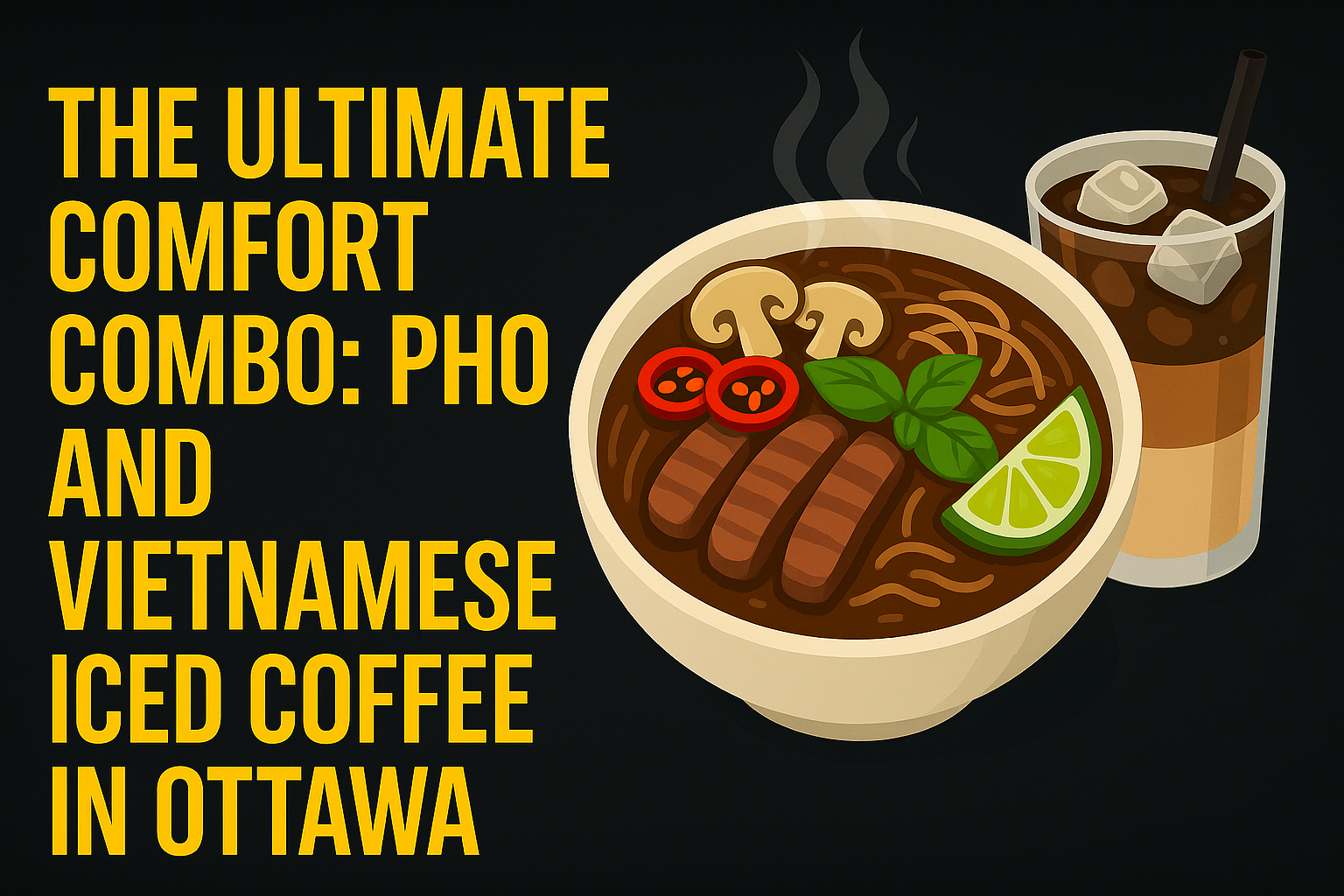 The Ultimate Comfort Combo: Pho and Vietnamese Iced Coffee in Ottawa - Vietnamese food blog Ottawa