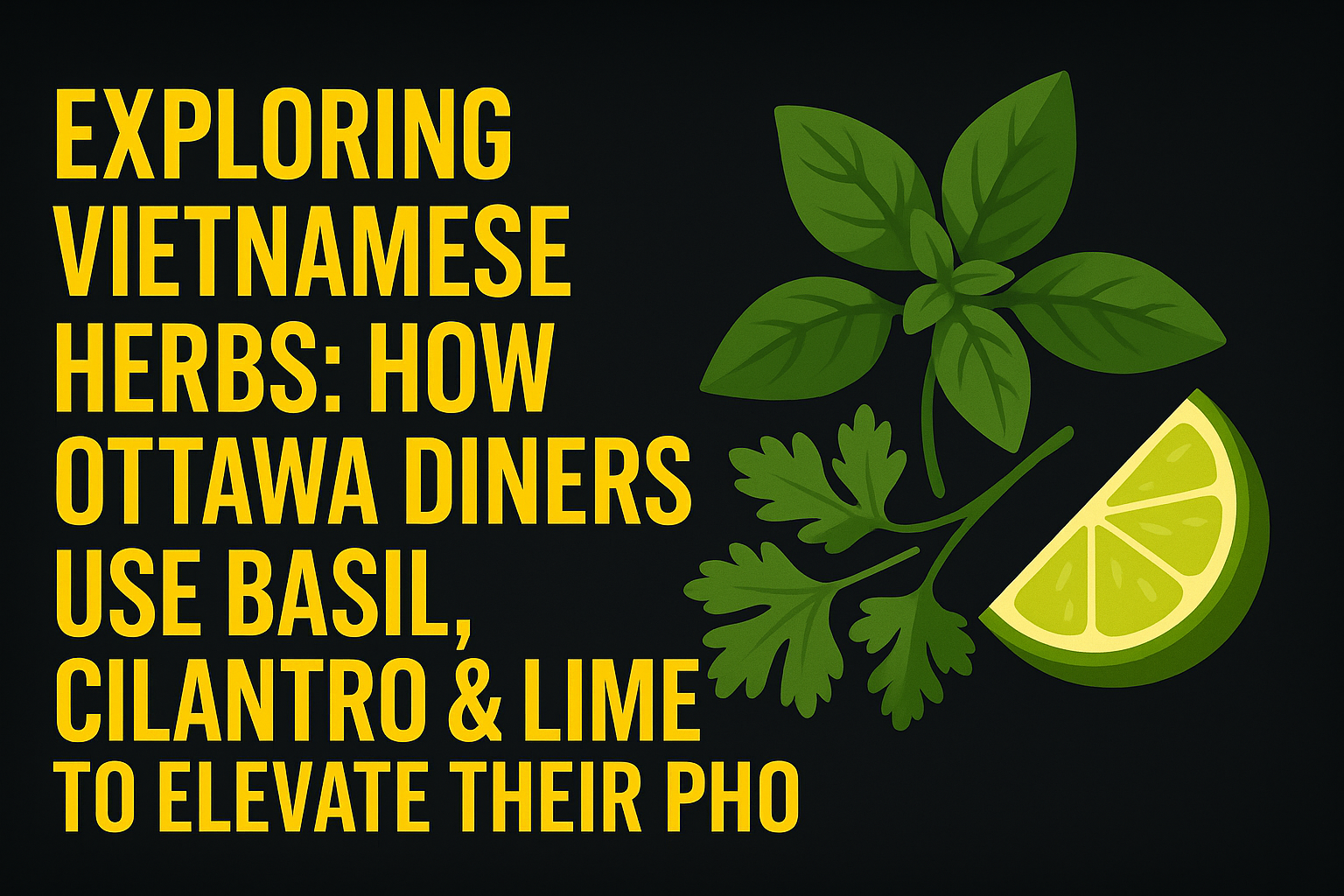Exploring Vietnamese Herbs: How Ottawa Diners Use Basil, Cilantro & Lime to Elevate Their Pho - Pho By Night Vietnamese restaurant Ottawa
